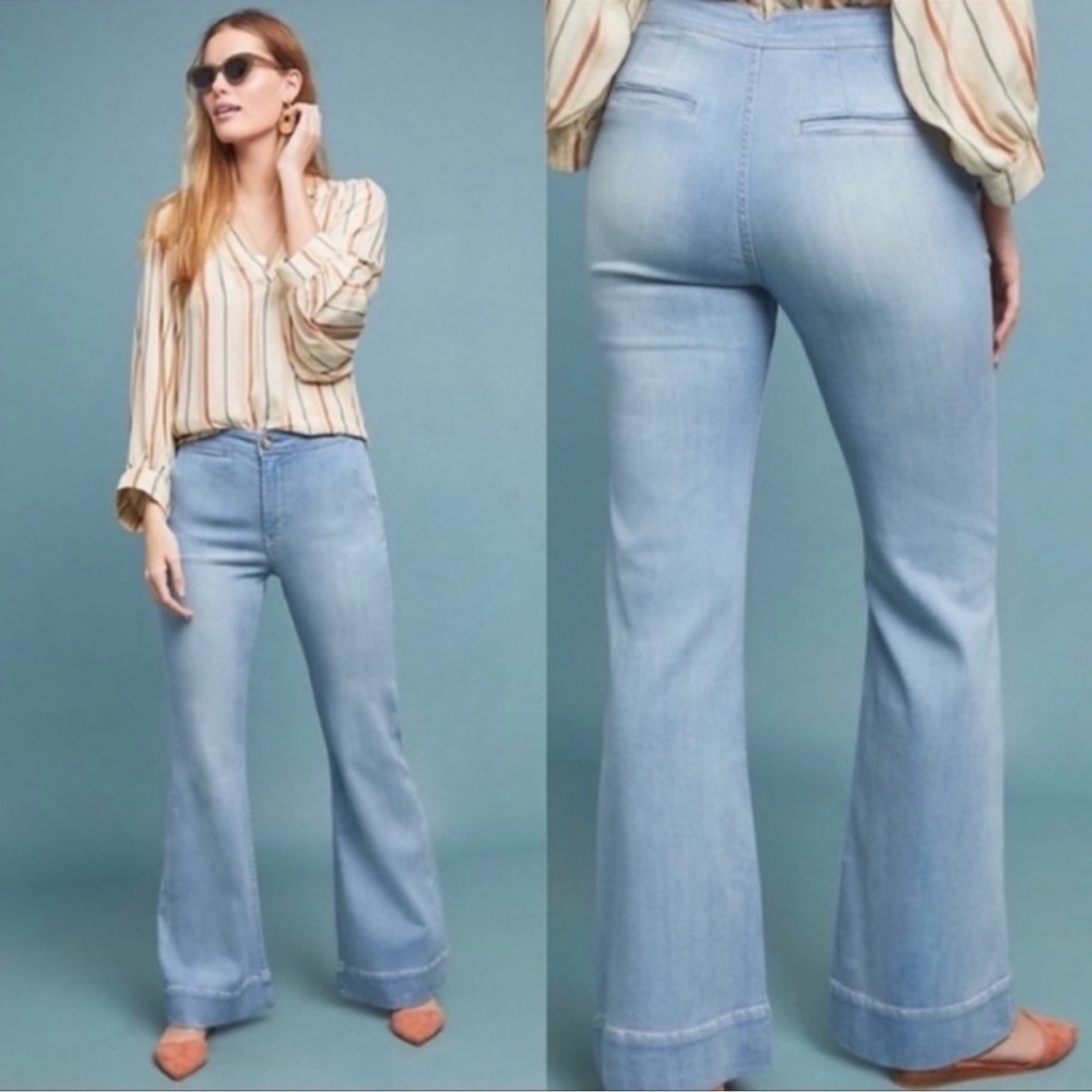 Anthropologie By PILCRO AND THE LETTERPRESS HIGH RISE BOOTCUT JEANS 28